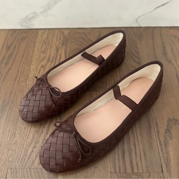 New Loeffler Randall Leonie Woven Soft Ballet Flats in Espresso Brown Size 7.5B - Picture 4 of 8